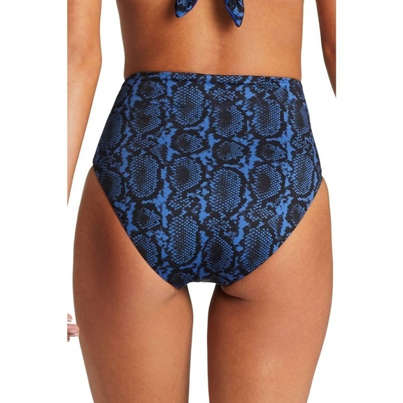 Vitamin A Other - NWT Vitamin A EcoLux Barcelona High Waist Bikini Bottom Blue Snakeskin Printed
